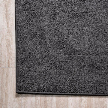 Haze Solid Low-pile Area Rug Black